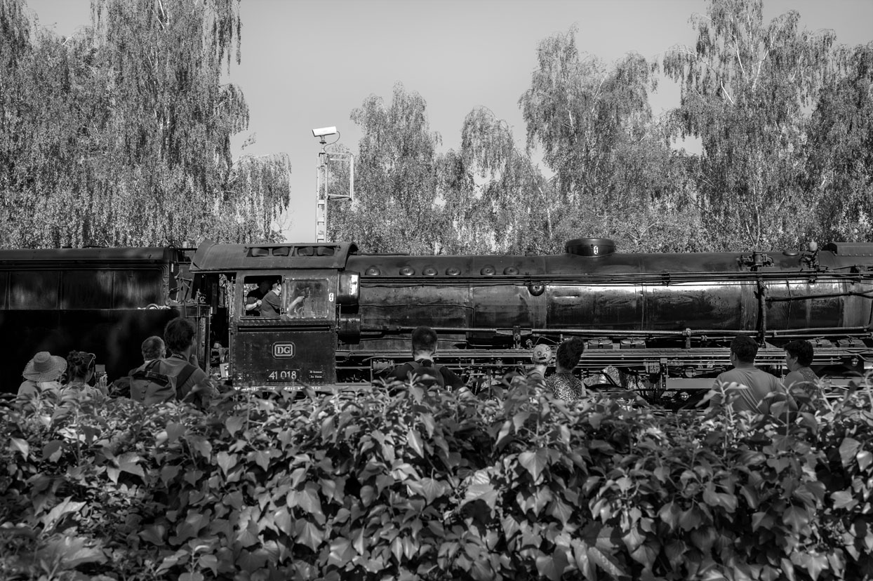 Dampflok im Bahnhof Utting